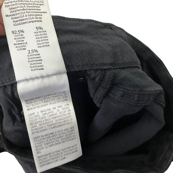 Mother The Looker Ankle Fray Jeans Guilty As Sin Black Women’s 27 Distressed - Picture 14 of 14